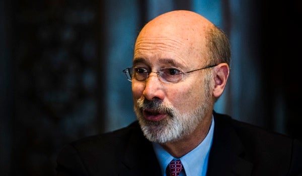 Pennsylvania Gov. Tom Wolf speaks during an interview with The Associated Press at his office in Harrisburg, Pa. (Matt Rourke/AP Photo)