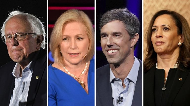 Possible Democratic presidential candidates for the 2020 race include Vermont Sen. Bernie Sanders (left), New York Sen. Kirsten Gillibrand, Texas Rep. Beto O'Rourke and California Sen. Kamala Harris (Jeff J. Mitchell, Angela Weiss/AFP, Chip Somodevilla/Getty Images)