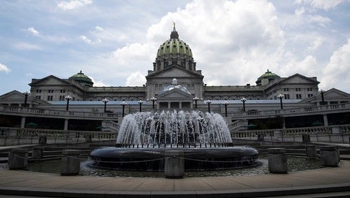 Shown is the Pennsylvania Capitol building in Harrisburg, Pa., Monday, July 10, 2017. (Matt Rourke/AP Photo)