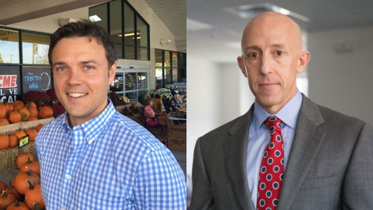 Kevin Madden (left) and Brian Zidek, both Democrats, won seats on the five-member Delaware County Council board in 2017. (WHYY file photos)