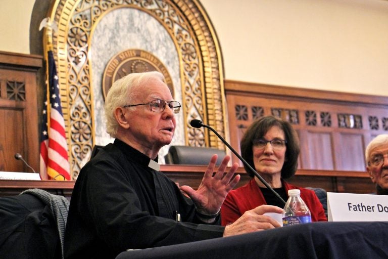 Father Michael Doyle talks about his role in the Camden 28, a group of activists who in 1971 broke into a draft board office to destroy the records of draft registrants in protest of the Vietnam War.