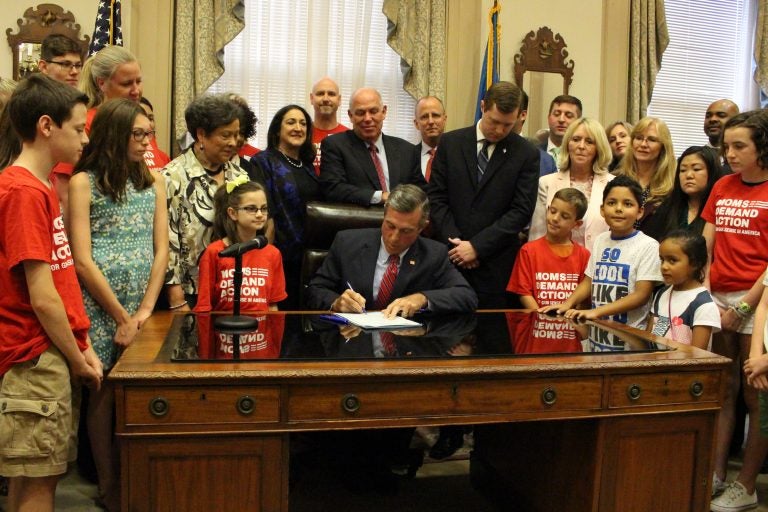 Gov. John Carney signs Delaware's Red Flag gun legislation in June. The law went into effect December 27, 2018. (photo courtesy Gov. Carney's office)