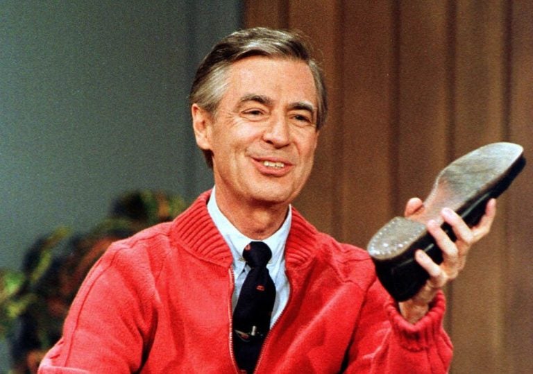 Mr. Rogers, subject of the 2018 documentary Won't You Be My Neighbor, rehearsing for a taping of his television show Mr. Roger's Neighborhood in 1989. (AP Photo/Gene J. Puskar, File)