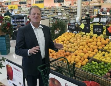 In this Dec. 6, 2016 file photo, Brian Wansink speaks during an interview in the produce section of a supermarket in Ithaca, N.Y. On Friday, Sept. 21, 2018, the prominent food researcher is defending his work a day after Cornell University said he engaged in academic misconduct and was removed from all teaching and research positions. (Mike Groll/AP Photo)