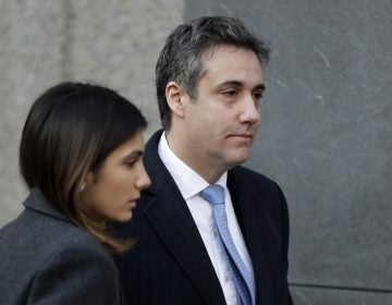 Michael Cohen, (right), President Donald Trump's former lawyer, arrives at federal court for his sentencing for dodging taxes, lying to Congress and violating campaign finance laws in New York on Wednesday, Dec. 12, 2018. (Julio Cortez/AP Photo)