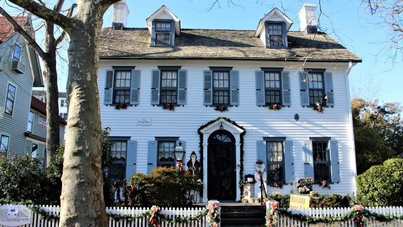 The Cherry House on Hughes Street, believed to have been built in 1849, is an elaborately decorated private home included on house tours in Cape May. (Bill Barlow/for WHYY)