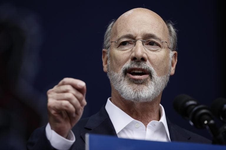 Gov. Tom Wolf speaks at a campaign rally for Pennsylvania candidates in Philadelphia, Friday, Sept. 21, 2018. (Matt Rourke/AP Photo)