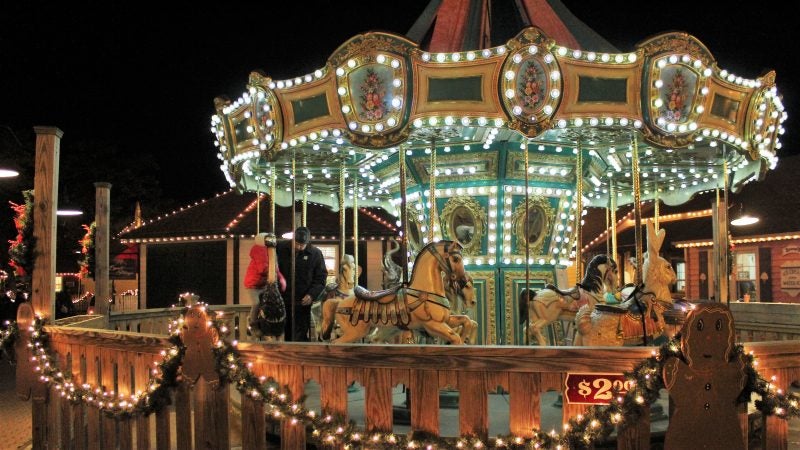Historic Smithville's Christmas carousel. (Bill Barlow/for WHYY)