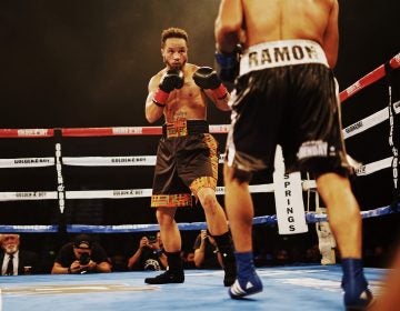 Patricio Manuel, the first openly transgender man to box professionally in the U.S., faced off against Hugo Aguilar on Saturday evening at a casino in Indio, Calif. The judges declared Manuel the winner. (Texas Isaiah)