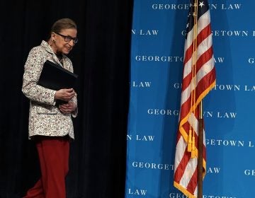 U.S. Supreme Court Justice Ruth Bader Ginsburg arrives at a lecture in September at Georgetown University Law Center in Washington, D.C. (Alex Wong/Getty Images)