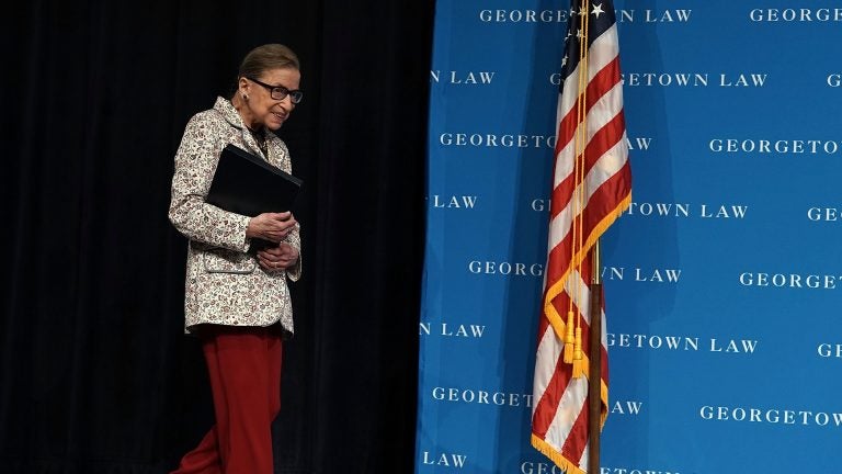 U.S. Supreme Court Justice Ruth Bader Ginsburg arrives at a lecture in September at Georgetown University Law Center in Washington, D.C. U.S. Supreme Court Justice Ruth Bader Ginsburg arrives at a lecture in September at Georgetown University Law Center in Washington, D.C. (Alex Wong/Getty Images)