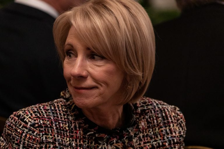 U.S. Secretary of Education Betsy DeVos attends an event at the White House. (Cheriss May/Getty Images)