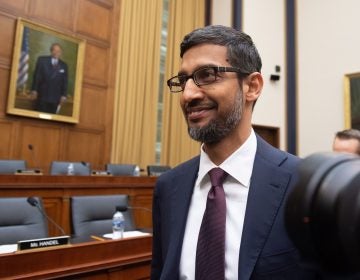 Google CEO Sundar Pichai arrives to testify during a House Judiciary Committee hearing on Capitol Hill on Tuesday. (Saul Loeb/AFP/Getty Images )