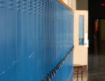 An empty hallway at the old West Philadelphia High School (Ashley Hahn/PlanPhilly)