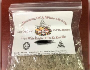 KKK recruitment fliers were recently found in parts of southern Delaware. (Courtesy the Harrington Police Department)