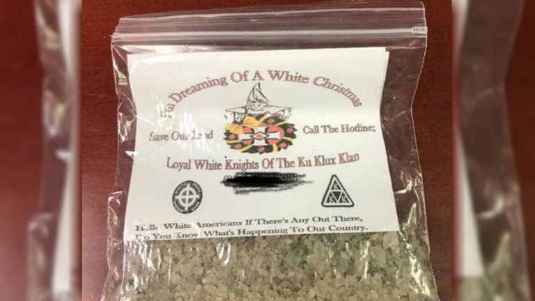 KKK recruitment fliers were recently found in parts of southern Delaware. (Courtesy the Harrington Police Department)