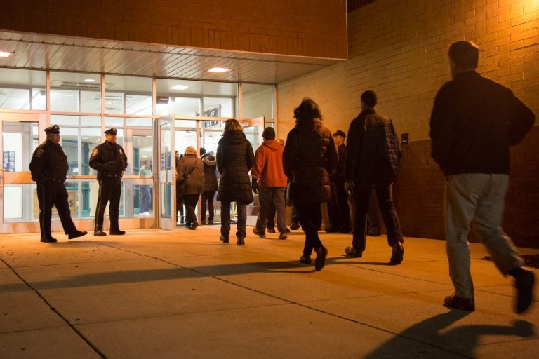 After racist letters and photos were circulated among students at Strath Haven High School, the Wallingford-Swarthmore School District held an informational meeting on Jan. 2, 2019. More than 400 residents showed up to listen and have their voices heard. (Emily Cohen for WHYY)