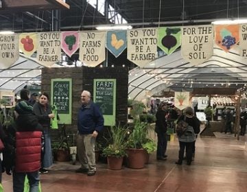 An exhibit at the Farm Show aimed at getting non-farmers interested in joining the industry. (Katie Meyer/WITF)