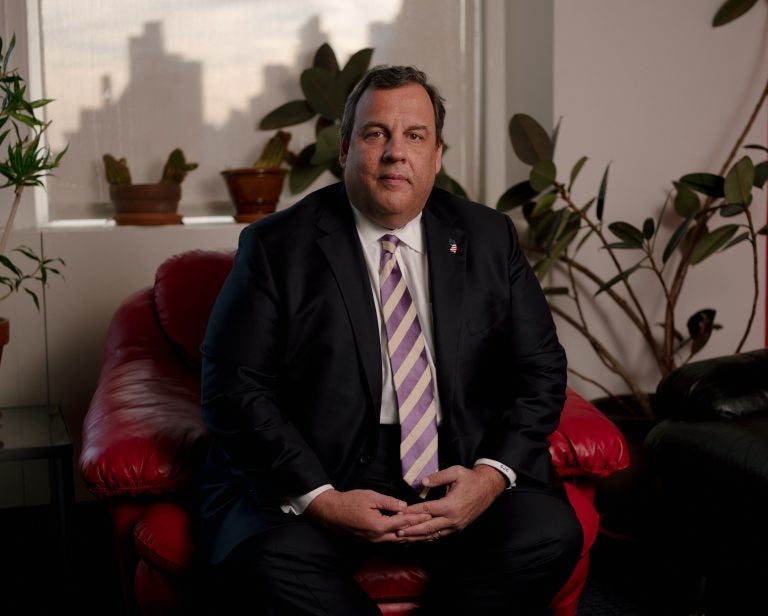 Former New Jersey Gov. Chris Christie's new book, Let Me Finish: Trump, the Kushners, Bannon, New Jersey, and the Power of In-Your-Face Politics, details his history with New Jersey politics and thoughts on the Trump administration. (Elias Williams for NPR)