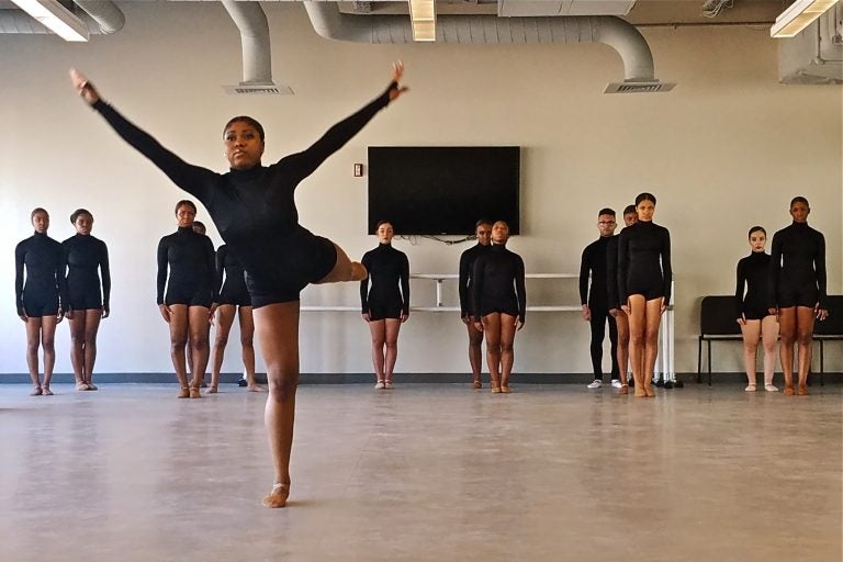 Students at String Theory charter school dance an original choreography during a tribute to Martin Luther King Jr.