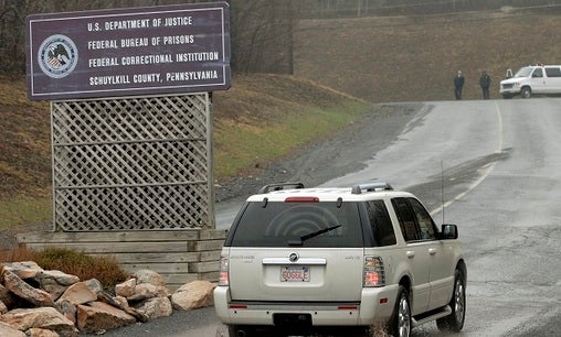 In this file photo, an SUV arrives at the Federal Correctional Institution - Schuylkill in Minersville, Pa. (Bradley C Bower/AP Photo)