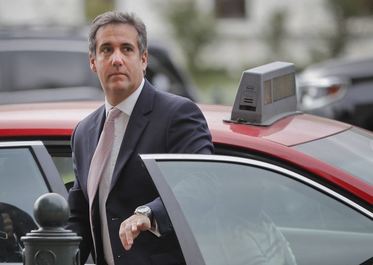 In this file photo, Michael Cohen, President Donald Trump's former attorney, steps out of a cab during his arrival on Capitol Hill in Washington, Tuesday, Sept. 19, 2017. (Pablo Martinez Monsivais/AP Photo)
