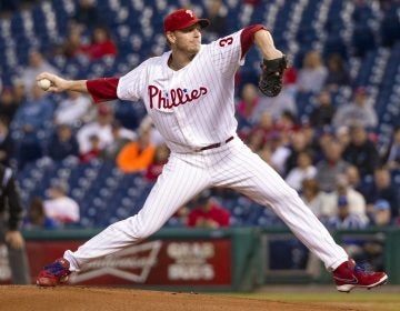 In September 2013, Philadelphia Phillies starting pitcher Roy Halladay delivers against the Miami Marlins. The All-Star ace and fan favorite has been elected to the Baseball Hall of Fame.  (AP Photo/Chris Szagola, File)