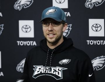 Philadelphia Eagles' Nick Foles speaks with members of the media during a news conference at the team's NFL football training facility in Philadelphia, Wednesday, Jan. 2, 2019. (Matt Rourke/AP Photo)