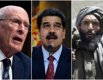 Left to right: Dan Coates  (AP Photo/Jose Luis Magana), Nicolas Maduro (AP Photo/Ariana Cubillos), Taliban fighter (AP Photos/Allauddin Khan, File)