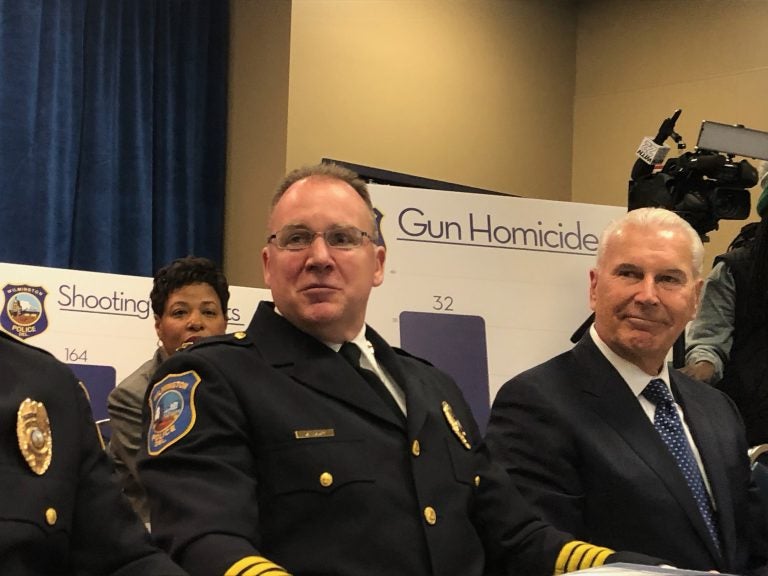 Wilmington police chief Robert Tracy (left) and Mayor Mike Purzycki held a news conference to talk about what the mayor called 