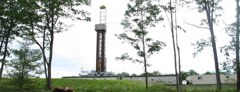 A gas well pad in the Tiadaghton State Forest. (Marie Cusick/StateImpact Pennsylvania)