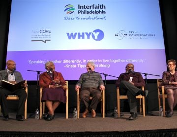 Religious leaders  from diverse backgrounds model civil discussion on the difficult topics of race and faith. (Emma Lee/WHYY)