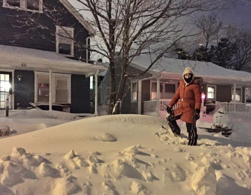 A buried car in Monmouth County's Avon. (Photo courtesy of Jennifer Husar)