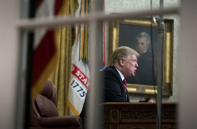 President Trump delivers his first prime-time address from the Oval Office Tuesday.
