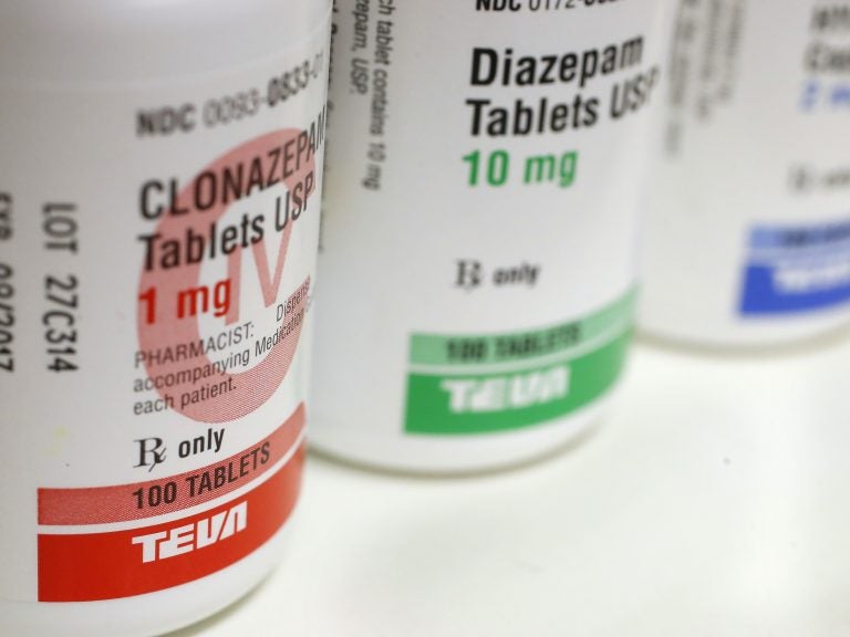 The drugs clonazepam and diazepam are both benzodiazepines; they're better known by the brand names Klonopin and Valium. The drug class also includes Ativan, Librium and Halcion. (Bloomberg/Getty Images)