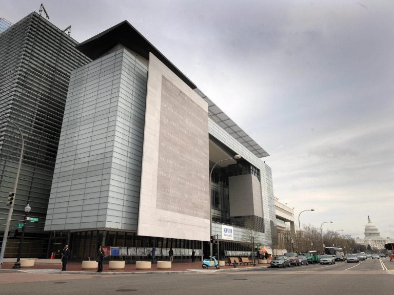 The Newseum building in 2008, the year it moved into its Washington, D.C., home. On Friday, Johns Hopkins University announced that it is acquiring the building for $372.5 million. (Tim Sloan/AFP/Getty Images)