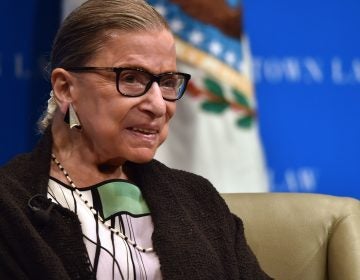 Supreme Court Justice Ruth Bader Ginsburg during a talk with Georgetown University law students in Washington.
(AFP Contributor/AFP/Getty Images)