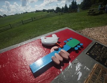 A plaque marks the site of the original Woodstock festival in Bethel, N.Y. A plaque marks the site of the original Woodstock festival in Bethel, N.Y.