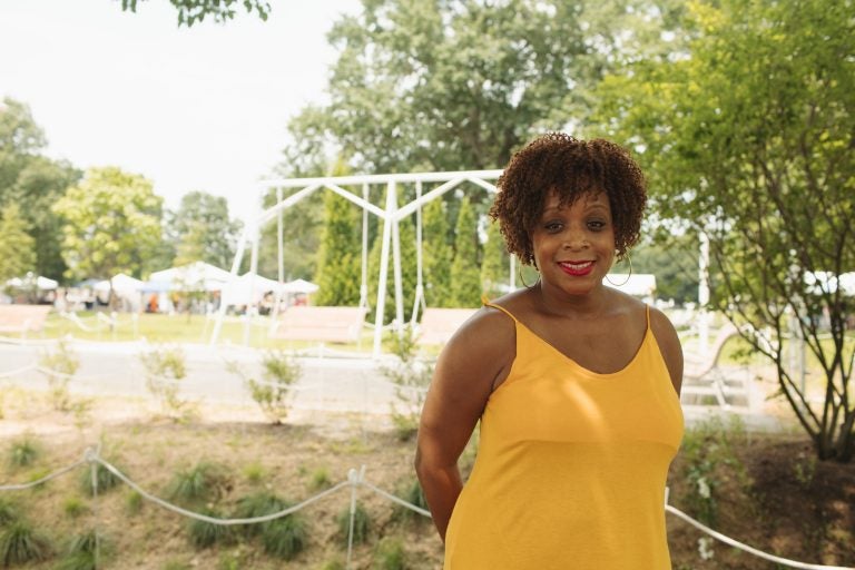 Jamie Gauthier, the executive director of the Fairmount Park Conservancy, is running for Jannie Blackwell's seat on City Council. (Neal Santos for PlanPhilly)