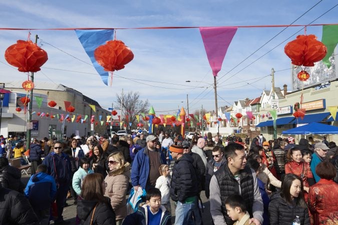 Hundreds of people attended the 2019 Chinese New Year Festival, the first of its kind in Northeast Philadelphia. (Natalie Piserchio for WHYY)