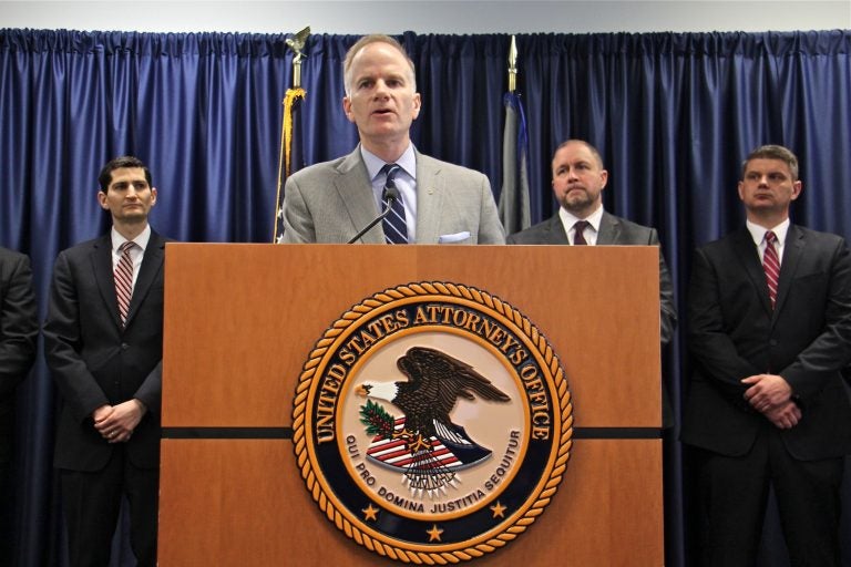 U.S. Attorney William McSwain speaks at a press conference.