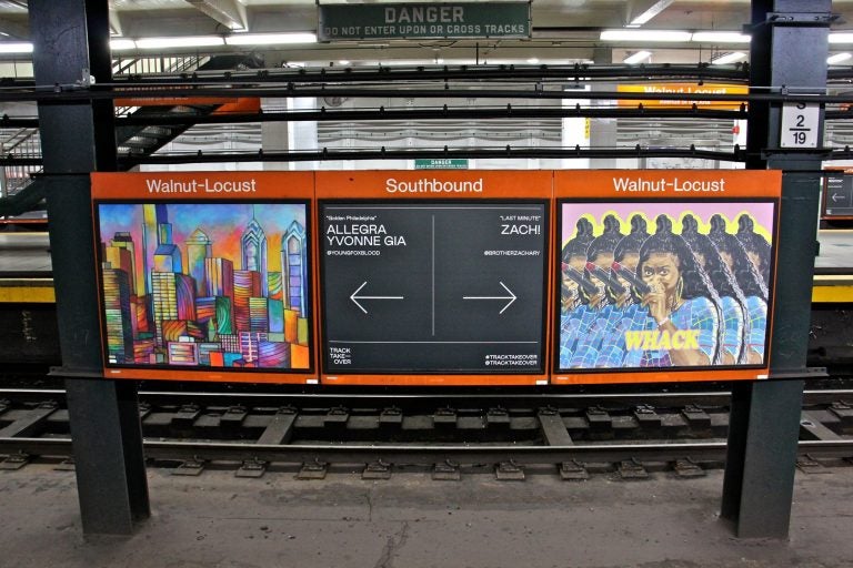 The Walnut-Locust subway station has become a gallery for 30 local artists who participated in 