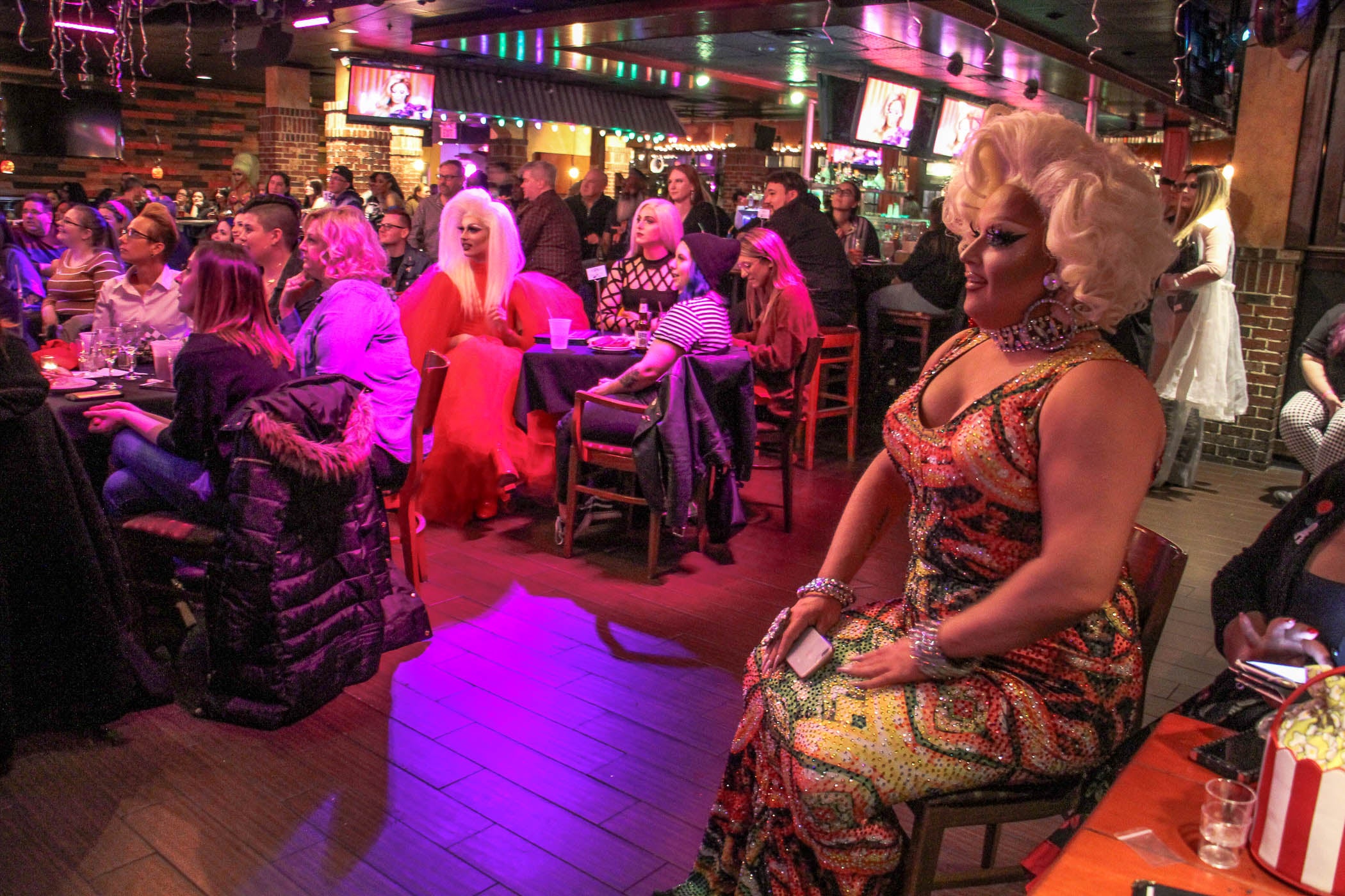 Fans of RuPaul's Drag Race pack Vera's Bar and Grill in Cherry Hill to watch the show's season opener, which featured Cherry Hill native Ariel Versace. 