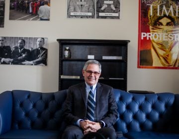 Philadelphia District Attorney Larry Krasner is pictured in the District Attorney's Office in Center City on Friday February 1, 2019. (Brad Larrison for WHYY)