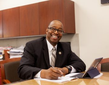 First Assistant District Attorney Robert Listenbee Jr. sits in his office on February 7, 2019. (Brad Larrison for WHYY)