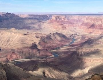 The view of the Grand Canyon from the top floor of Desert View Watchtower on the southeastern rim. Eleven tribes have traditional ties to the Grand Canyon.
(Laurel Morales/KJZZ)