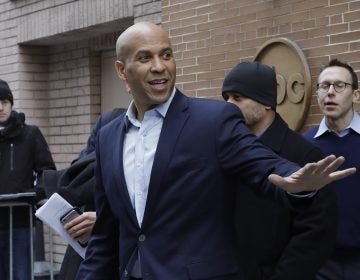 U.S. Sen. Cory Booker, D-NJ, leaves ABC studios in New York after an appearance on The View, Friday, Feb. 1, 2019. Booker on Friday declared his bid for the presidency in 2020 with a sweeping call to unite a deeply polarized nation around a 