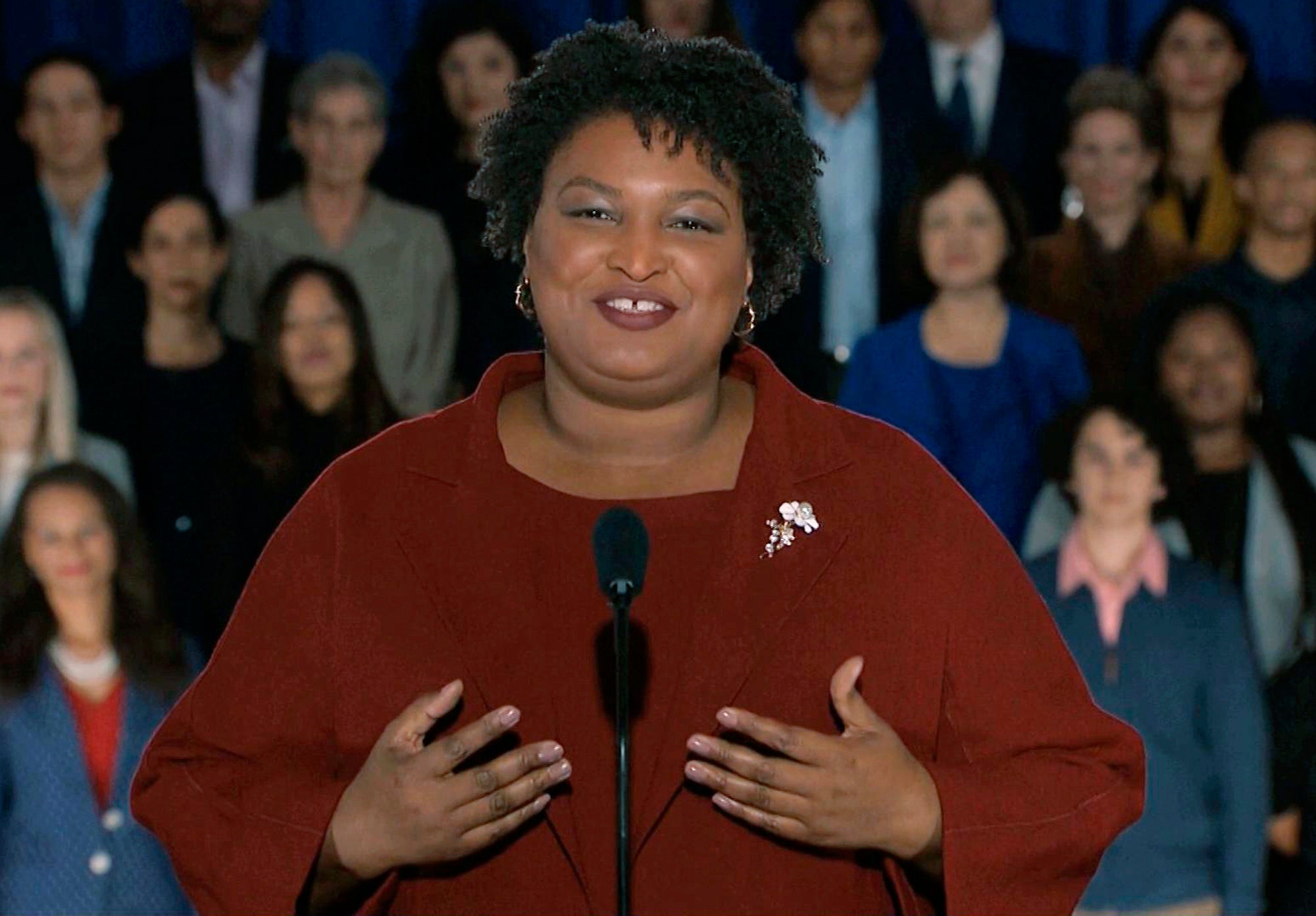 Abrams rebuts Trump: 'We do not succeed alone'