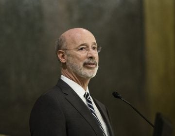 Democratic Gov. Tom Wolf delivers his budget address for the 2019-20 fiscal year to a joint session of the Pennsylvania House and Senate in Harrisburg, Pa., Tuesday, Feb. 5, 2019. (AP Photo/Matt Rourke)