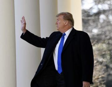 President Donald Trump turns back to the audience after speaking during an event in the Rose Garden at the White House in Washington, Friday, Feb. 15, 2019, to declare a national emergency in order to build a wall along the southern border. (Susan Walsh/AP Photo)